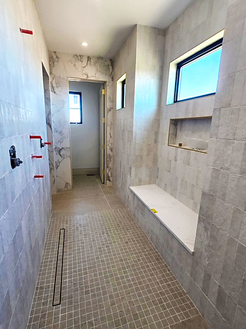 Custom luxury tile shower
