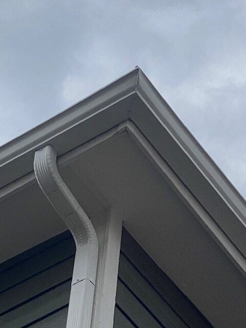 Painting, and downspout gutter replacement